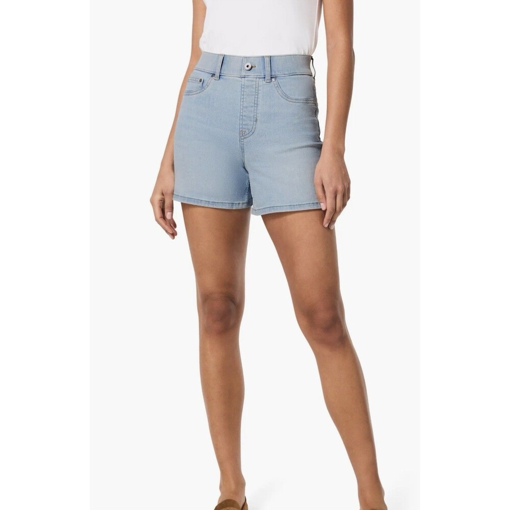 SPANX Pull On Light Denim Shorts Size Small EUC